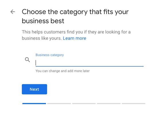 Choose a Business Category for Google My Business