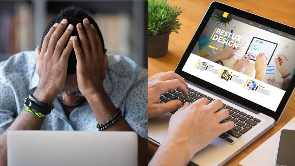 contractor website before and after local web designers